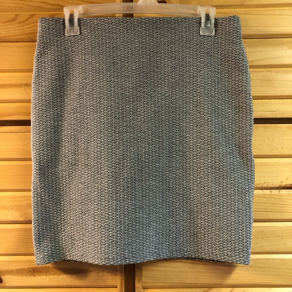 LOFT Gray Textured Women's Mini Skirt, Size M